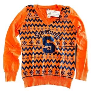 FOCO Collegiate Ugly Sweater SYRACUSE University  Cotton Womens Large